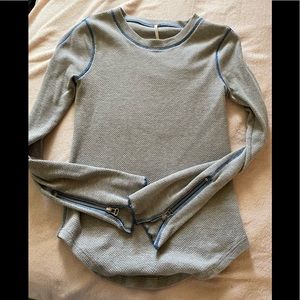 Free people zipper cuff thermal, M